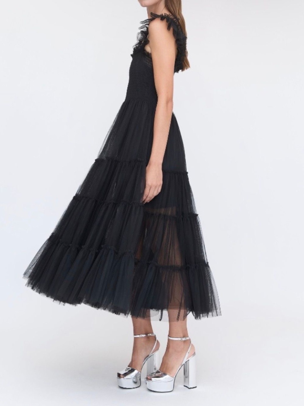 Hill House Collector's Edition The Tulle Ellie Nap Dress in black XS - Picture 3 of 11